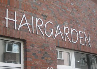 Aluminiumbuchstaben Hairgarden