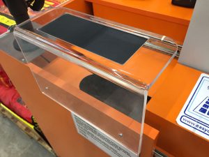 Kassenwinkel mit Schreibpad Obi Baumarkt