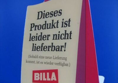 Platzhalter Display Billa Märkte Österreich